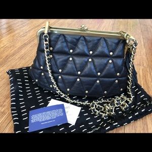 Rebecca Minkoff Quilted Studded Kiss Lock Bag